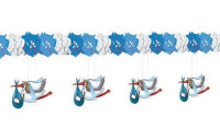 Preview: Baby boy garland with stork blue