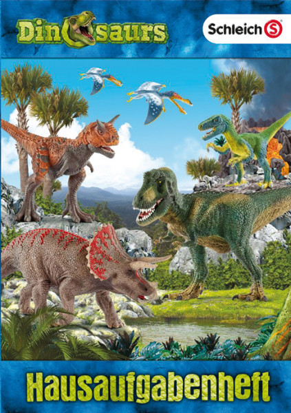 Książeczka z zadaniami domowymi z dinozaurami formatu A5