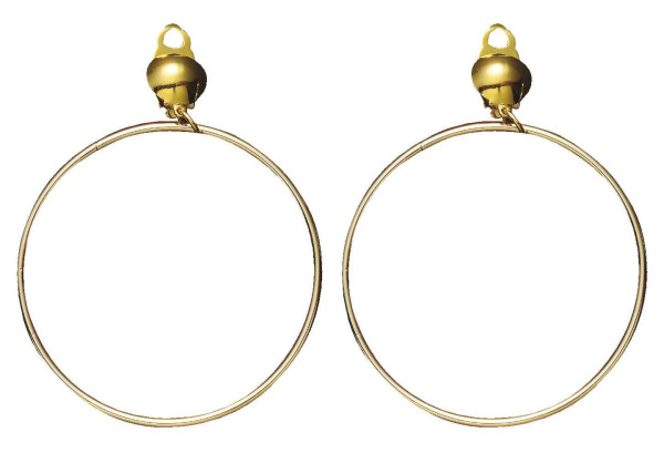 Oriental hoop earrings gold