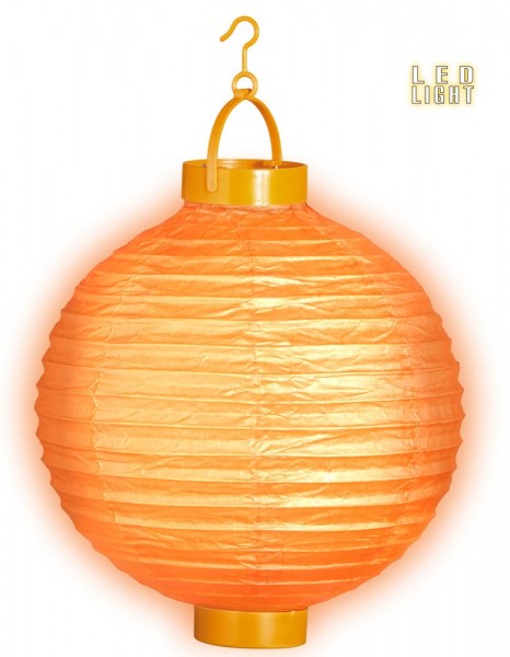 Pomarańczowy lampion LED 30cm