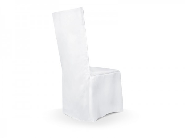 Szlachetny biały pokrowiec na krzesło 2
