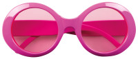 Okrągłe okulary w kolorze neonowo-różowym