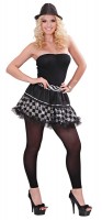 Preview: Sequin skirt with plaid pattern in black silver