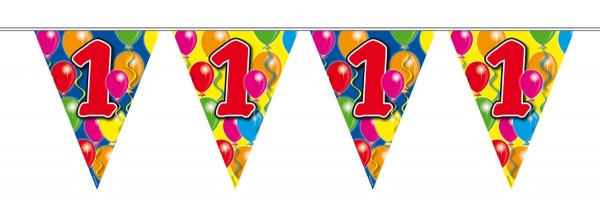 1st Birthday Luftballon Wimpelkette