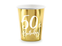 6 tazze lucide per il 50° compleanno da 220 ml