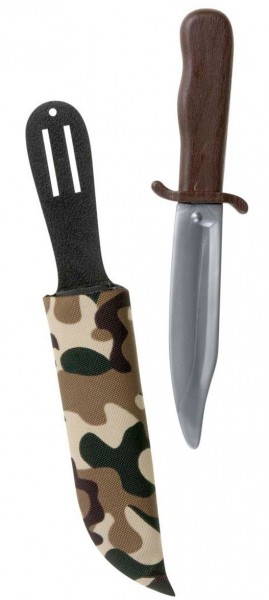 Kleines Messer Mit Camouflage Tarn Messerhülle
