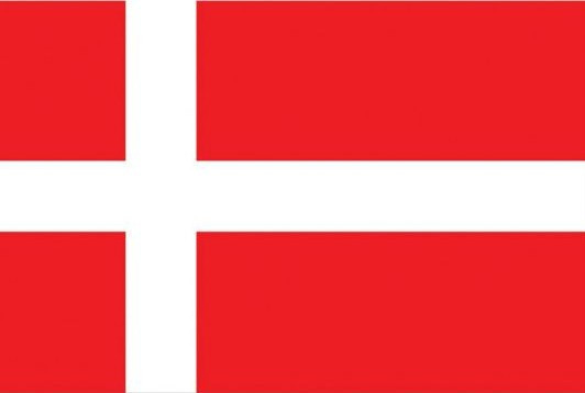 Denemarken waaier vlag 90 x 150cm