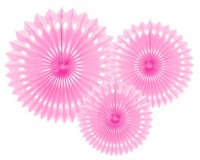 Anteprima: 3 rosette di carta per partylover rosa