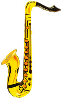 Oversigt: Oppustelig gylden saxofon 55cm