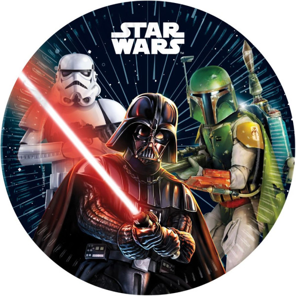 8 paper plates Star Wars Galaxy 23cm