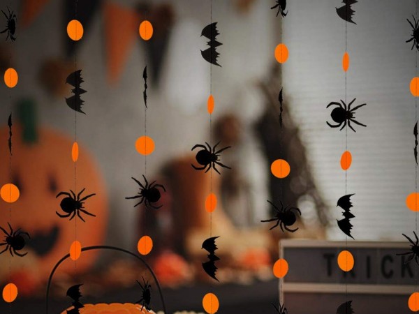 Leuchtender Spinnen Vorhang 1,5 x 1,1m