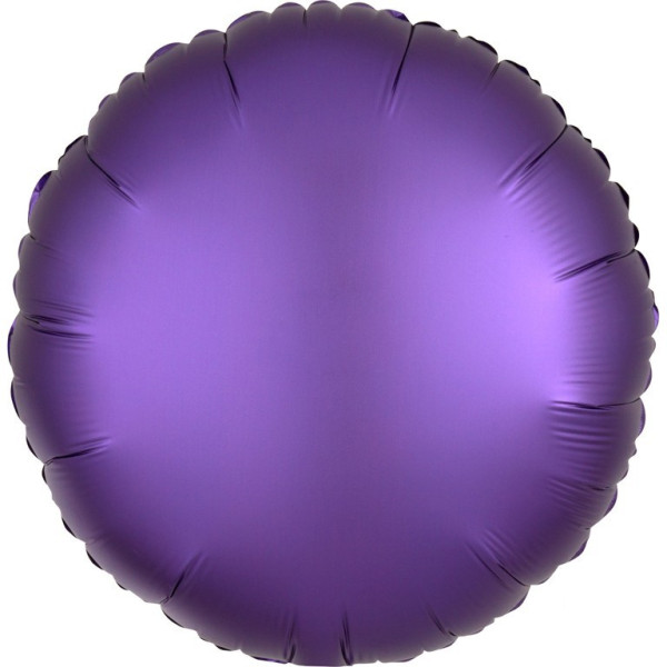 Folienballon Rund Satinoptik lila