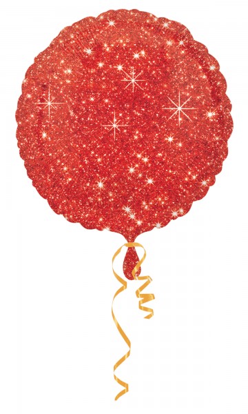 Folienballon Edler Glitzer Diamant in Rot