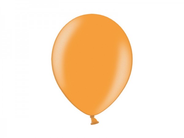 100 globos de látex naranja metalizado 25cm