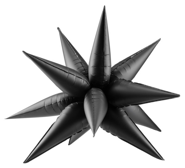 Ballon aluminium 3D étoile noir 70cm