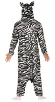 Cozy zebra overall for adults