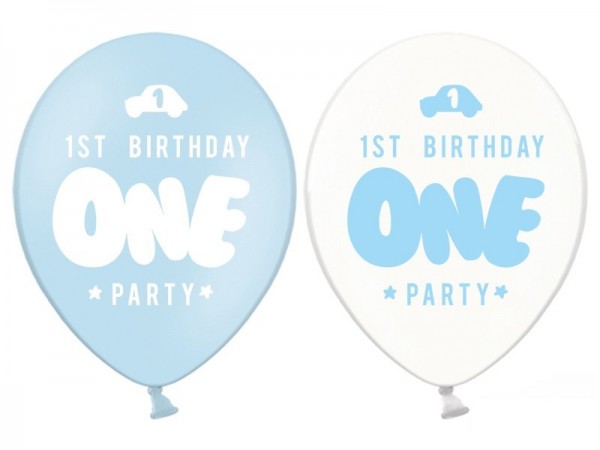 50 One Star balloons baby blue 30cm