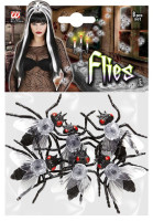 Preview: Giant Flies Halloween Decoration Set of 6