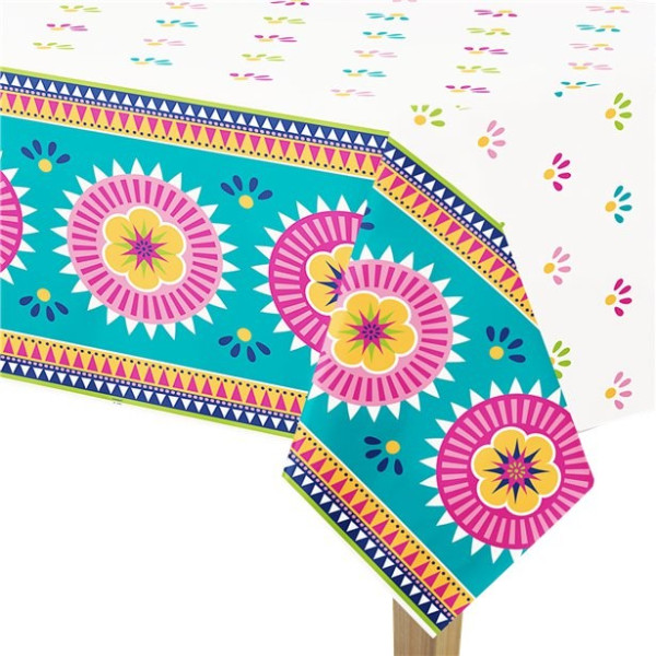 Boho Chic Fiesta tablecloth made of plastic 1.37 x 2.13m