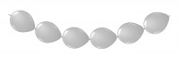 8 zilveren ballonnen voor slingers 3m