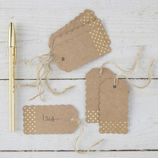 10 Golden Nature gift tags 7.5cm