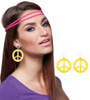 Aperçu: Boucles d'oreilles clip de paix jaunes