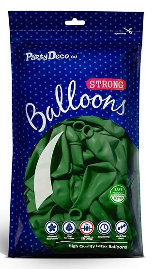 10 imprezowych balonów gwiazdowych jodłowo-zielone 30 cm 2