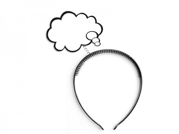 Headband with thought cloud 11cm