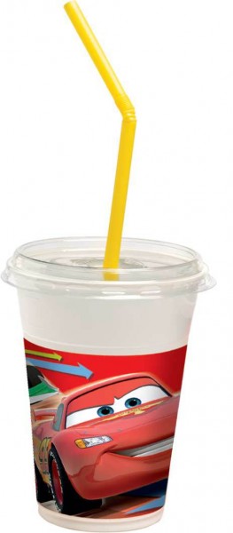 Cars Formula 12 milkshake plastic cup 300ml