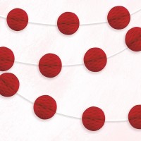 Preview: Honeycomb garland Mary red 2.13m