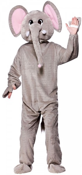 Disfraz de mascota elefante gris