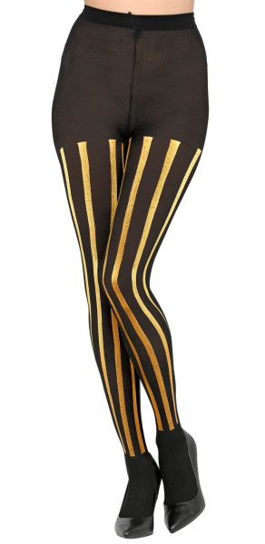 Golden stripe tights