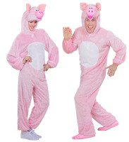 Preview: Plush pig unisex costume