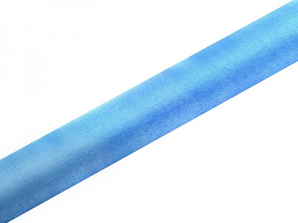 Organza fabric Elisa azure blue 9m x 36cm