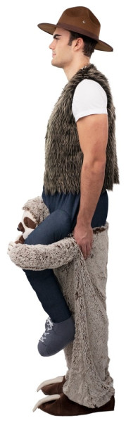 Clinging sloth piggyback costume