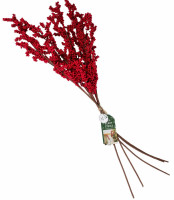 5 red berry branches 75cm