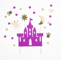 Vista previa: Decoración de tarta Princess Tale 4 piezas