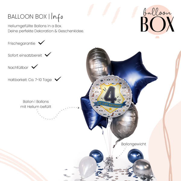 Heliumballon in der Box Police Academy - Vier