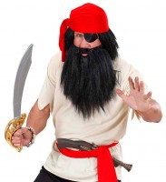 Anteprima: Parrucca pirata barba nera