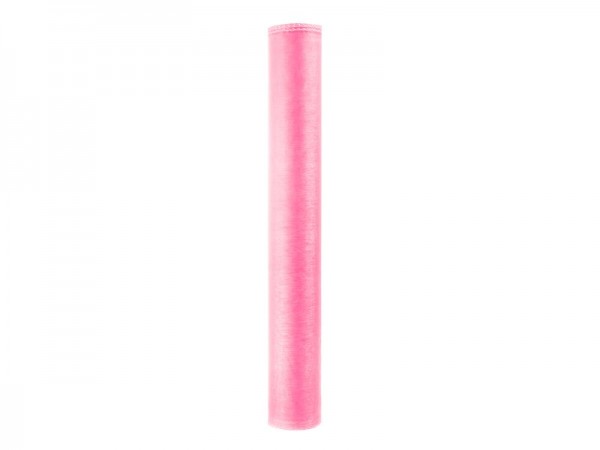 Organza stof op rol neon roze 38cm 2