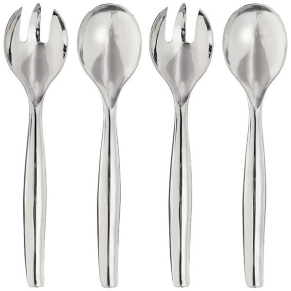 6-part serving spoons and forks