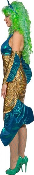 Adria zeemeermin kostuum in goud en blauw 3