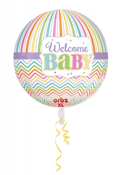 Orbz Ballon Welcome Baby pastell