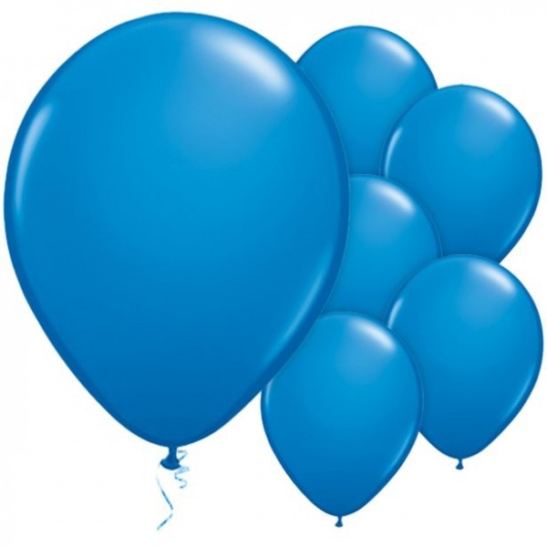 25 globos azul mar Pasión 28cm