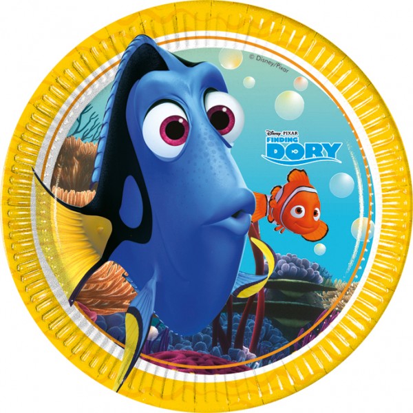 8 Finding Dory Fishy Friends 20cm paper plate