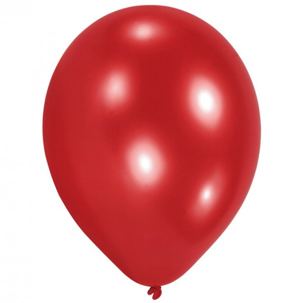 Set med 10 ballonger röda 23 cm