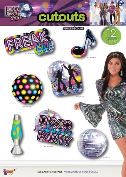 Disco Fever Party kartonnen beeldjes