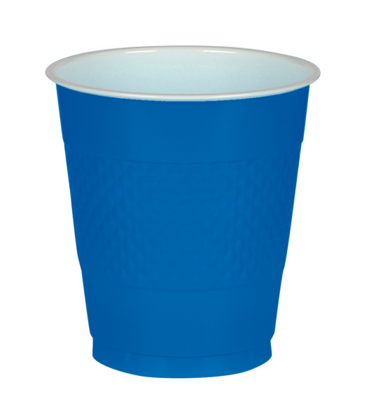 20 vasos de plástico Amalia royal blue 355ml