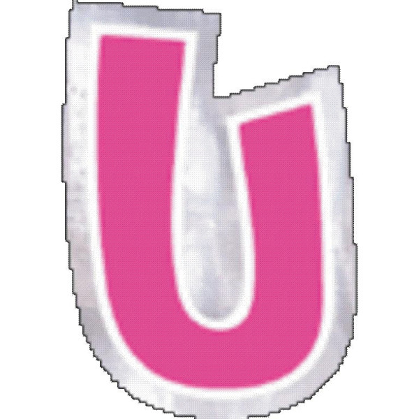 48 ballon sticker letter U