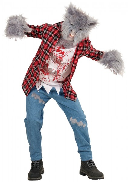 Disfraz infantil de zombi hombre lobo leñador